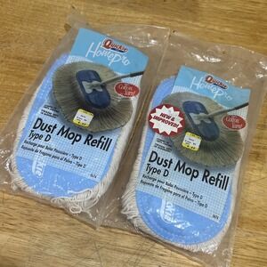 New Quickie HomePro 100% Cotton Dust Mop Refill Type D 0674 Set Of 2
